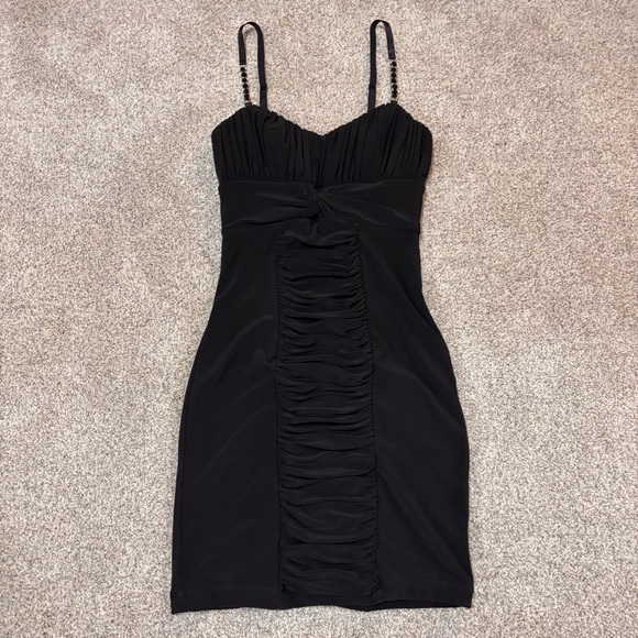 City Studio Dresses & Skirts - City Studio Black Ruched Mini Dress